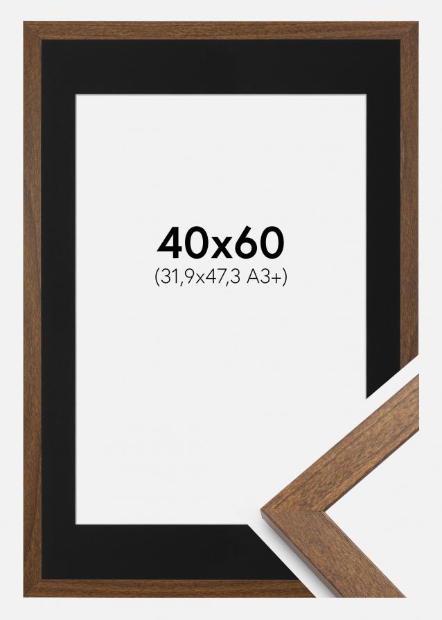 Cadre Stilren Warm Brown 40x60 cm - Passe-partout Noir 32,9x48,3 cm
