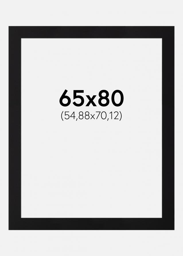 Passe-partout Noir Standard (noyau blanc) 65x80 cm (54,88x70,12)