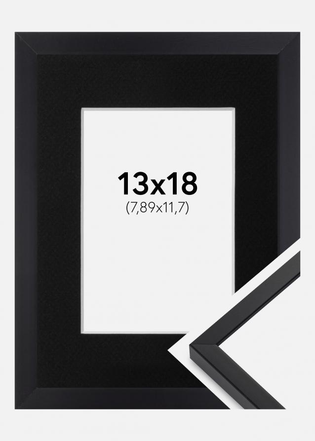 Cadre E-Line Noir 13x18 cm - Passe-partout Noir 3,5x5 pouces