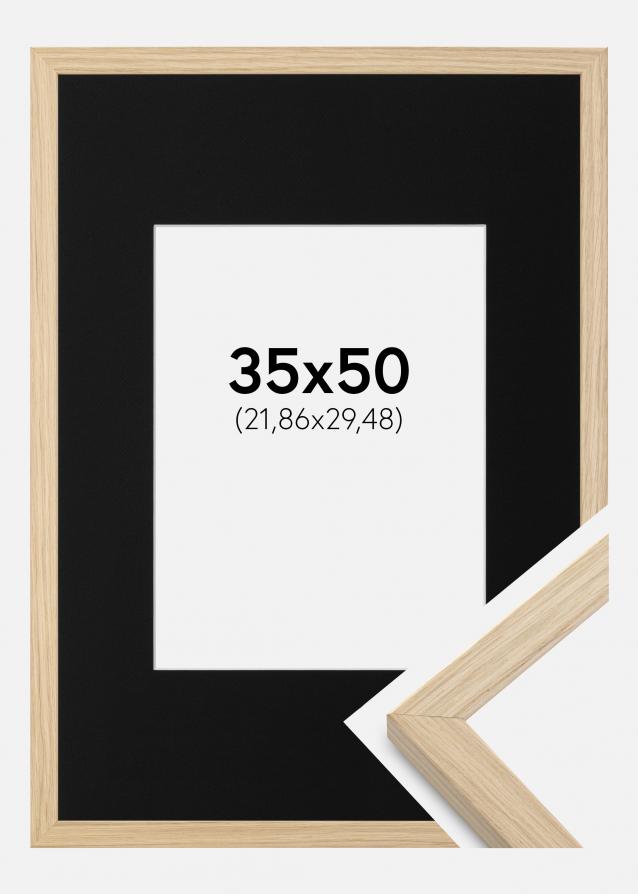 Cadre Grimsåker Chêne 35x50 cm - Passe-partout Noir 9x12 pouces