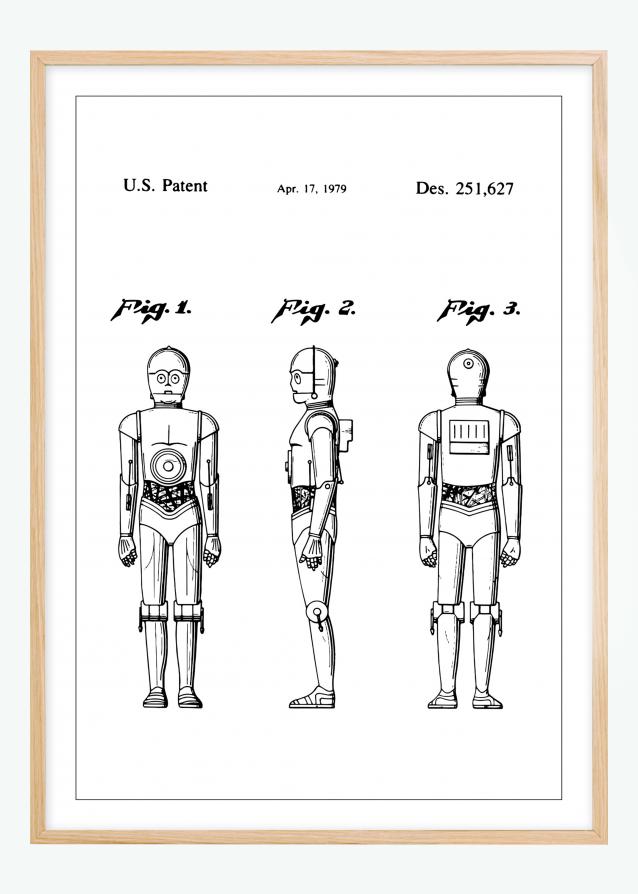 Dessin de brevet - Star Wars - C-3PO - Poster