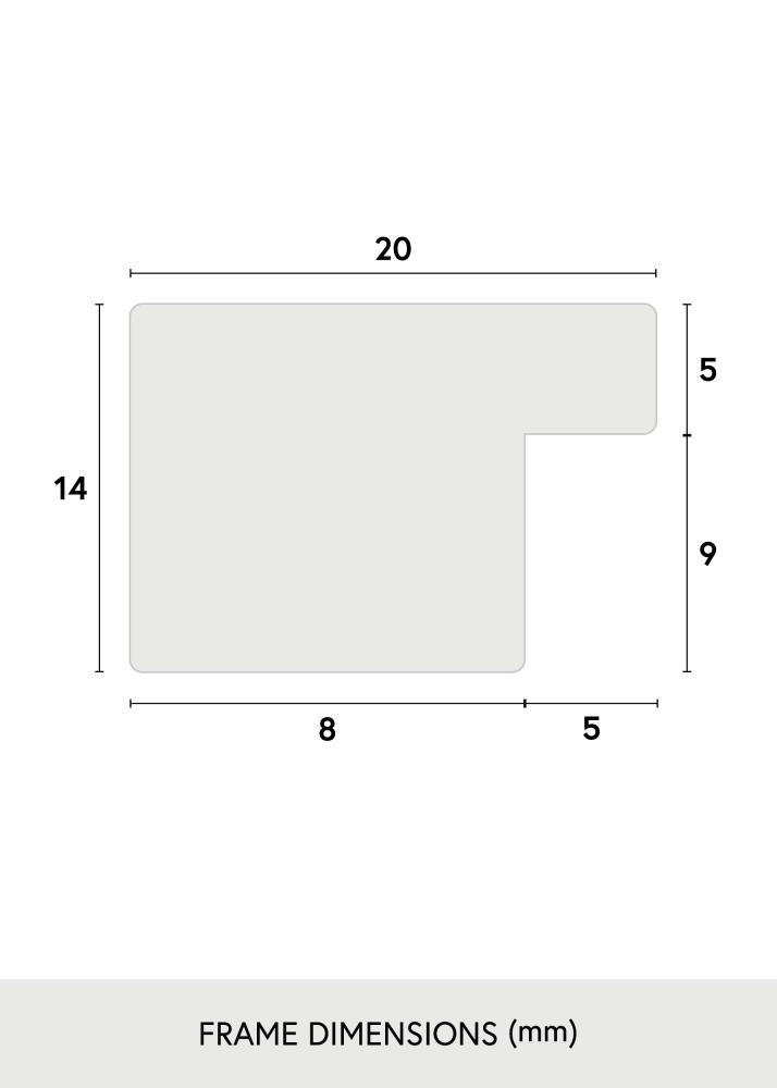 Cadre BGA Classic Verre acrylique Noyer 60x90 cm