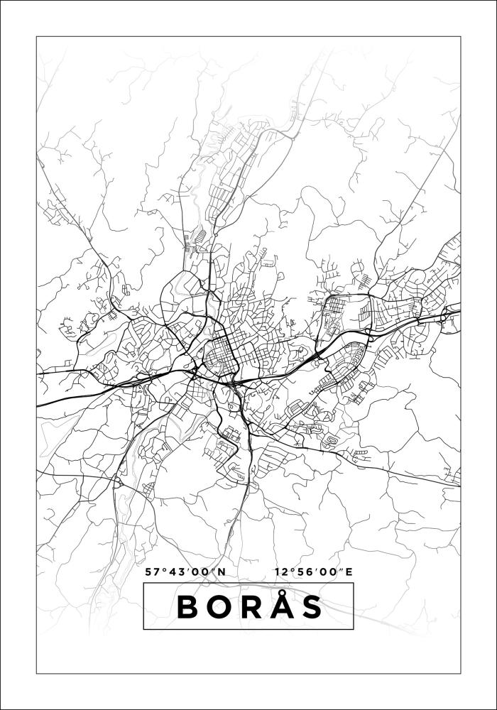 Map - Borås - White