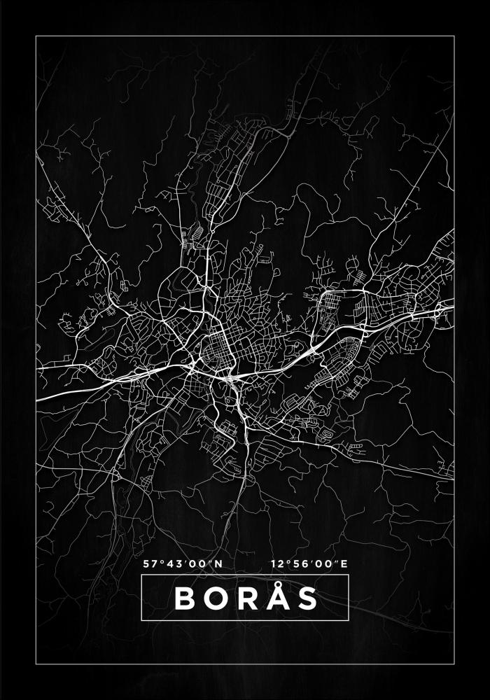 Map - Borås - Black