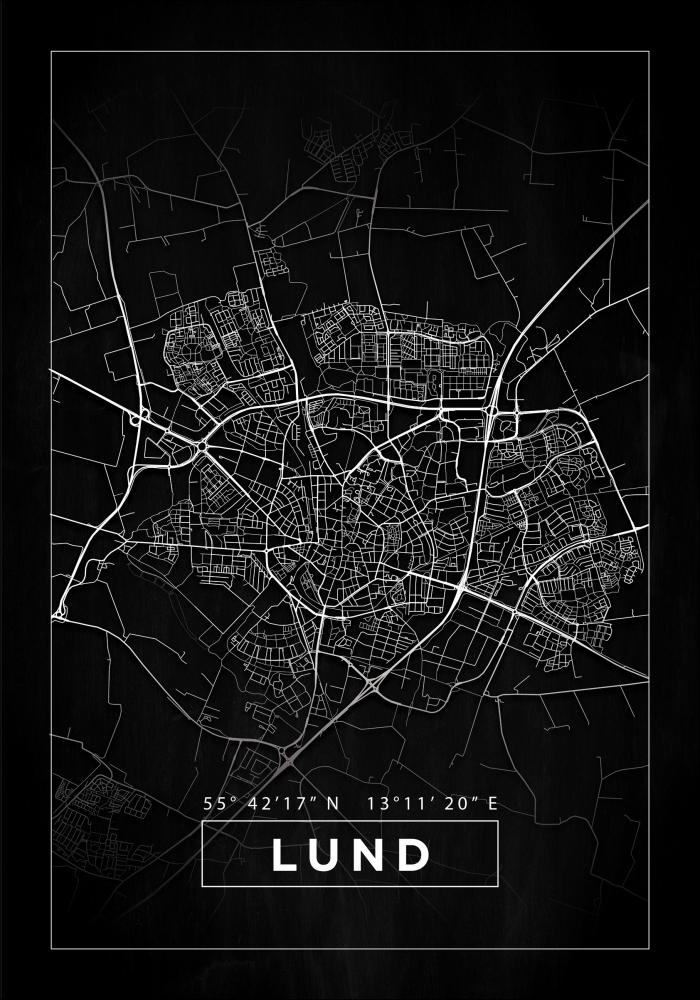 Map - Lund - Black