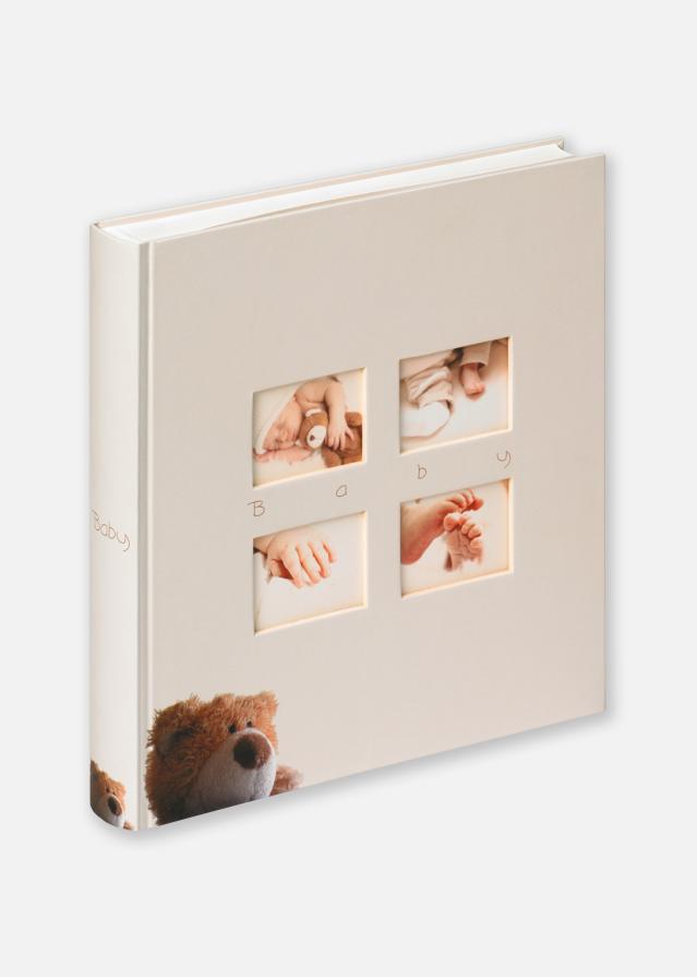 Classic Bear Album enfant Crème - 28x30,5 cm (60 pages blanches / 30 feuilles)