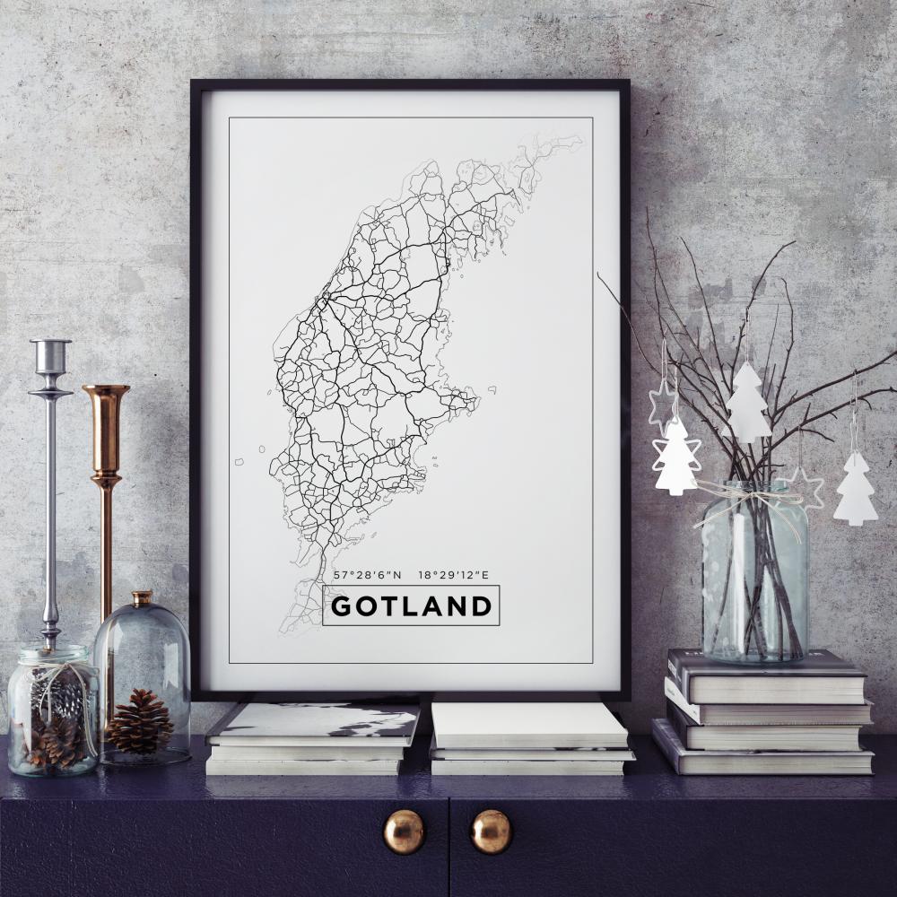 Map - Gotland - White