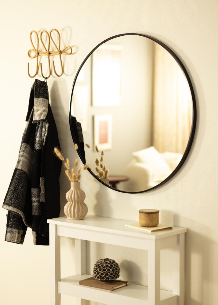 Miroir Madrid Noir diamètre 80 cm