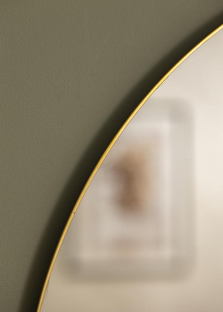 KAILA Round Mirror - Thin Brass diamètre 80 cm