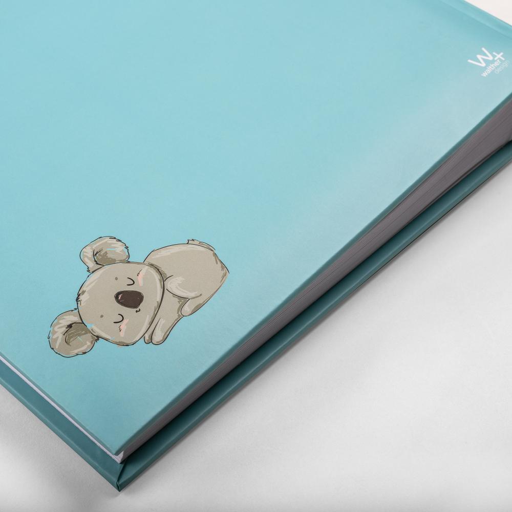 Dreamer Album bébé Turquoise- 22,5x24 cm (80 Pages blanches / 40 Feuilles)