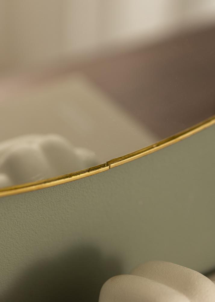 KAILA Round Mirror - Thin Brass diamètre 80 cm