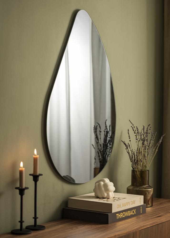 Miroir Droplet Gris 65x90 cm