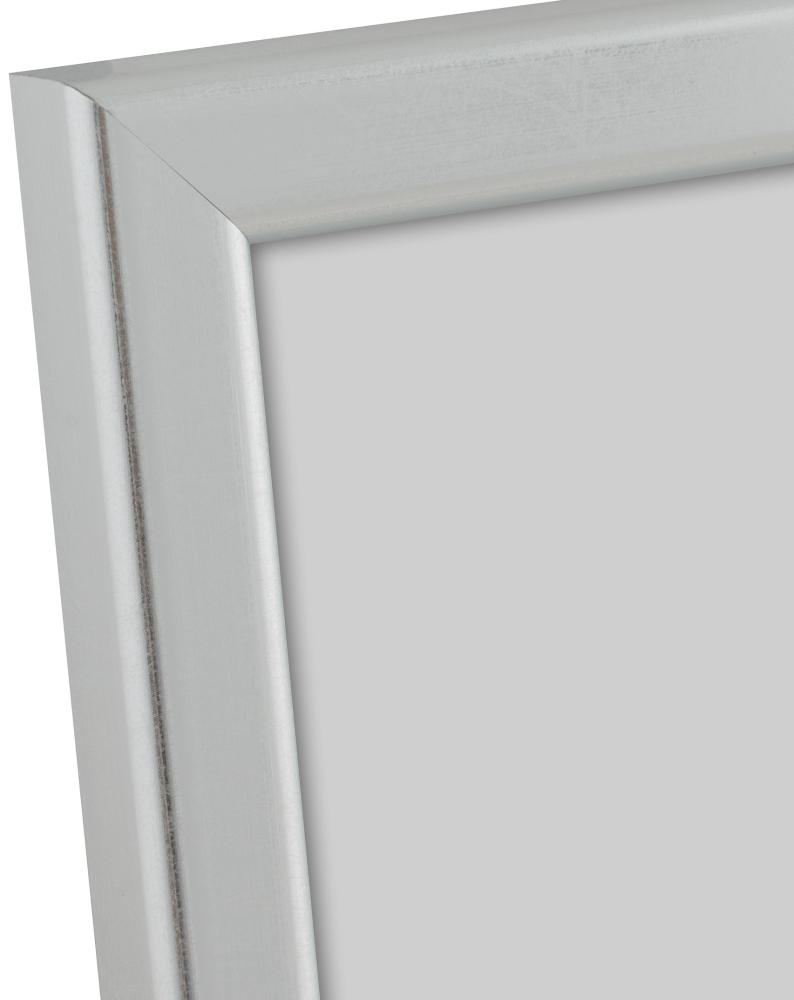 Cadre Slim Mat Verre antireflet Argent 20x25 cm