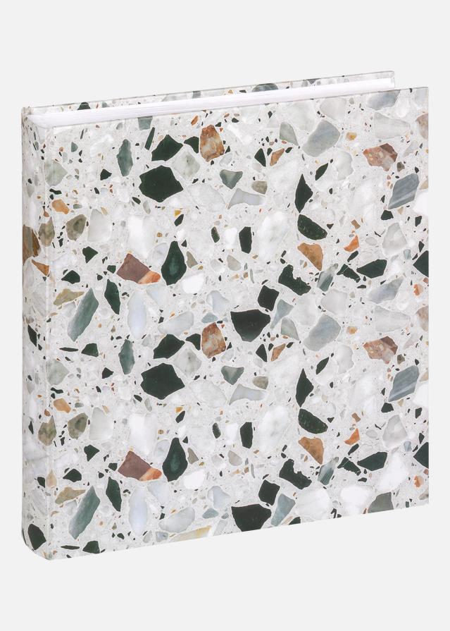 Terrazzo stone Album Noir - 28x29 cm (60 Pages blanches / 30 Feuilles)