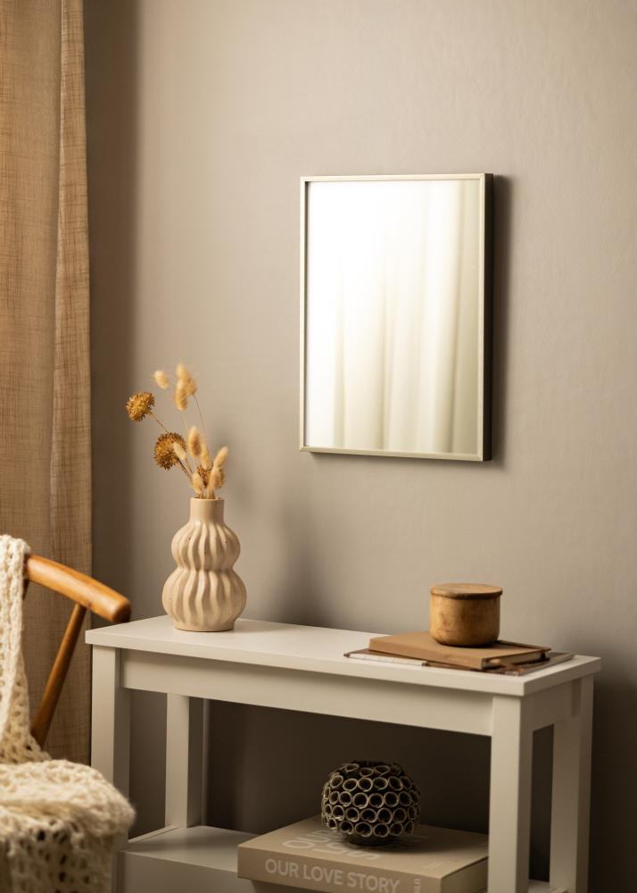 Miroir Nilsen Premium Alpha Acier brossé - Sur mesure