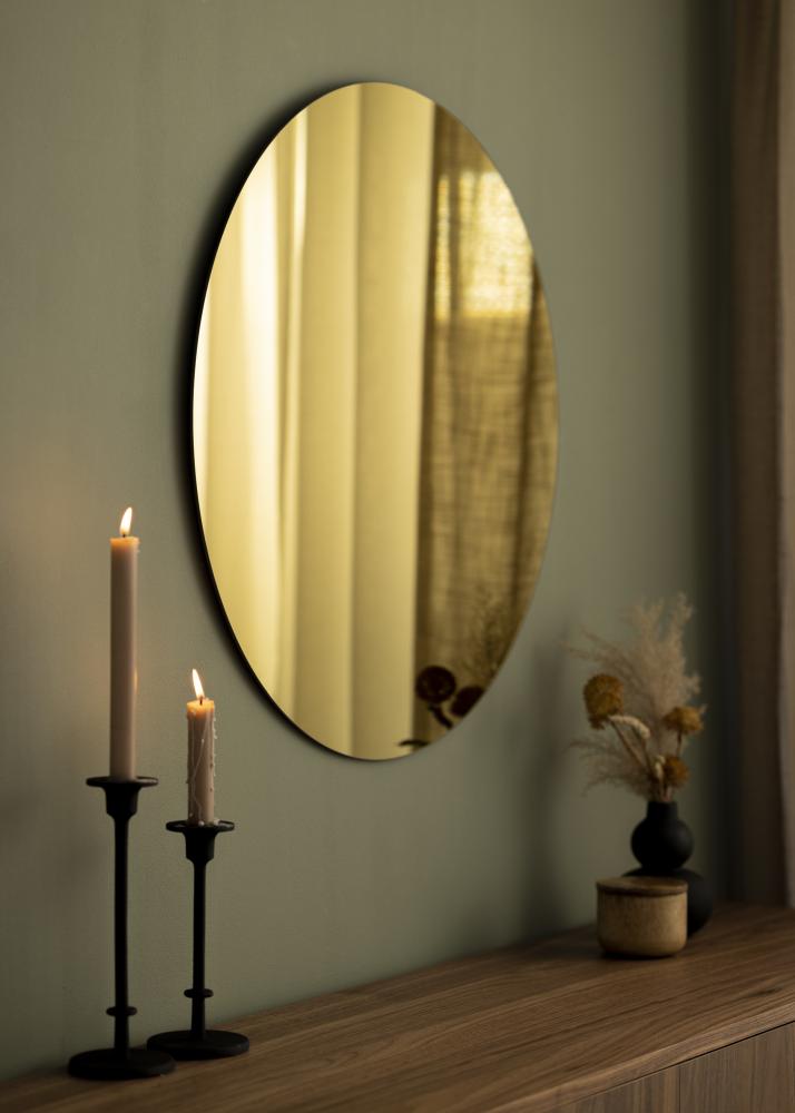 KAILA Miroir rond Gold diamètre 70 cm