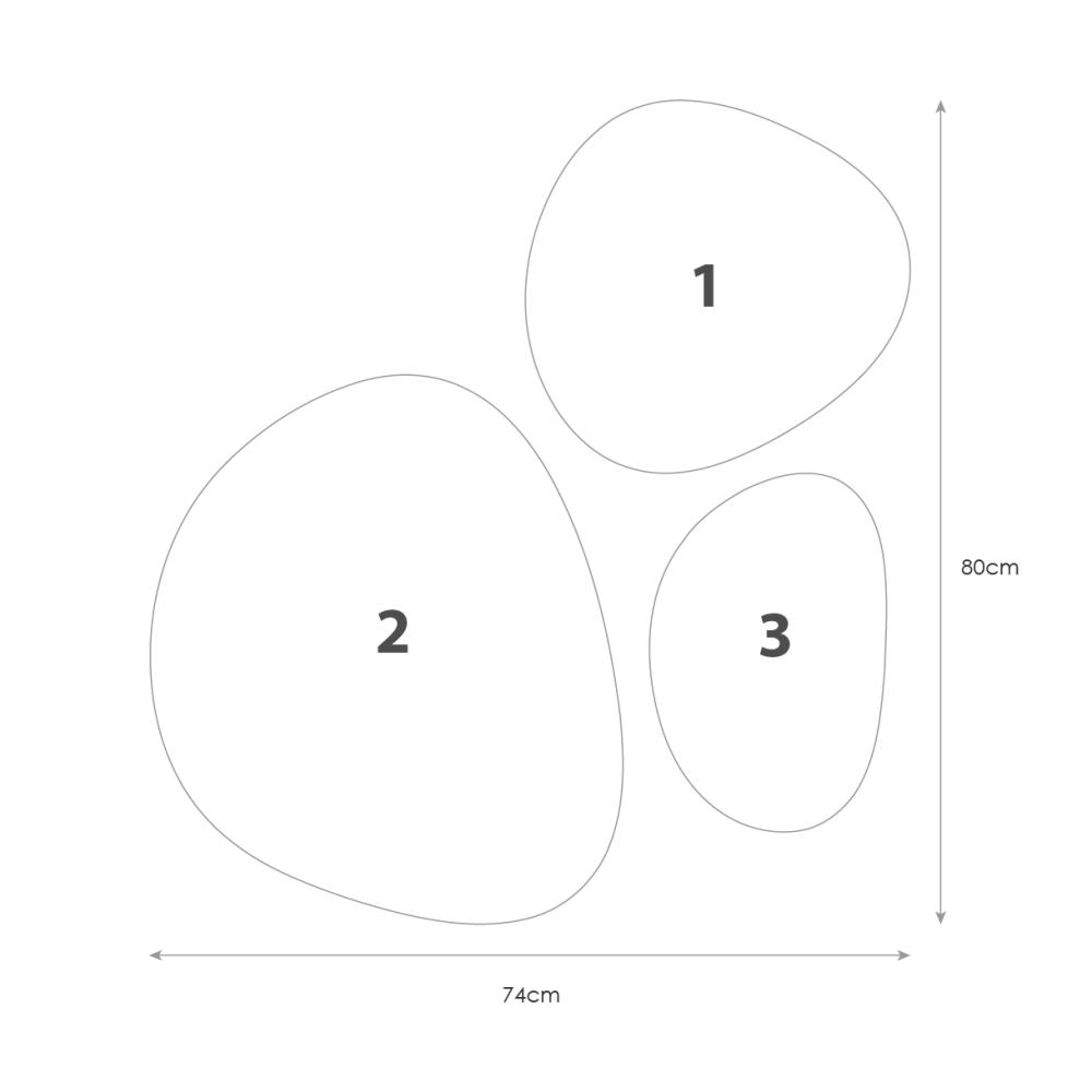 Miroir Set Clear - 3 unités
