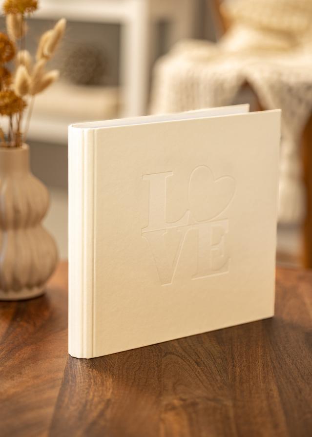 White Love Album photo - 28x26 cm (50 pages blanches / 25 feuilles)