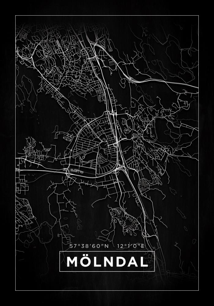 Map - Mölndal - Black