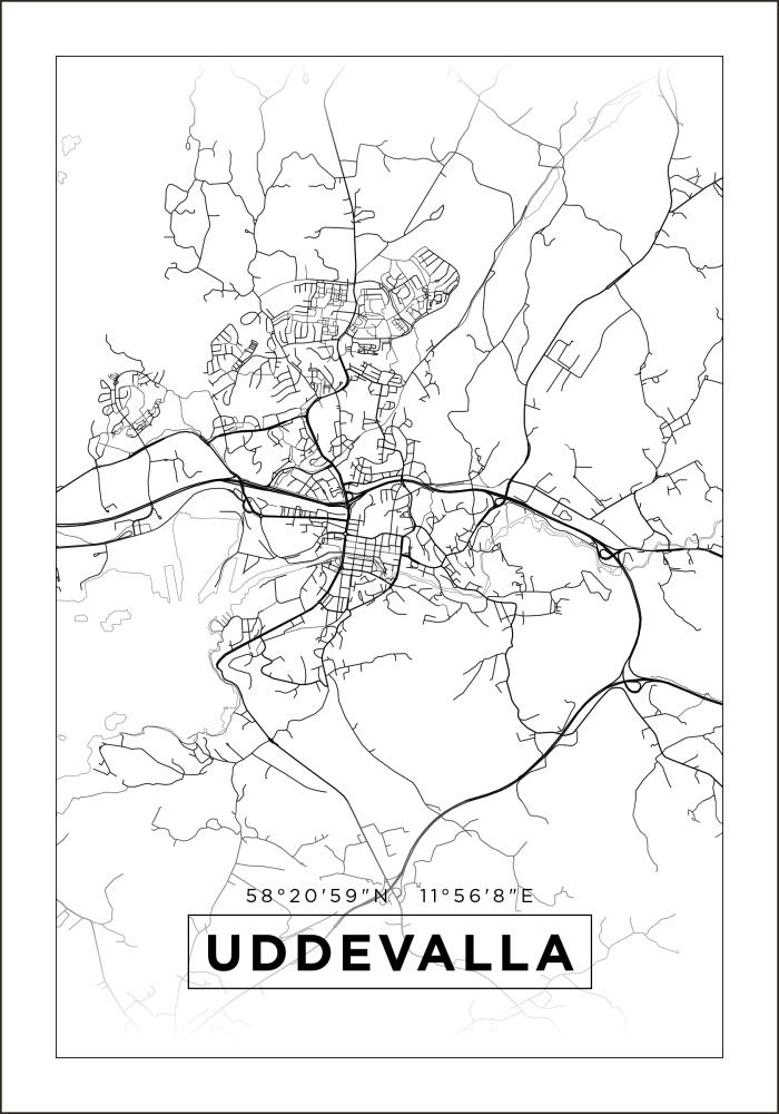 Map - Uddevalla - White