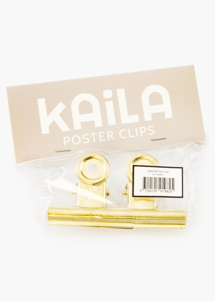 KAILA Poster Clip Gold 50 mm - 2-p