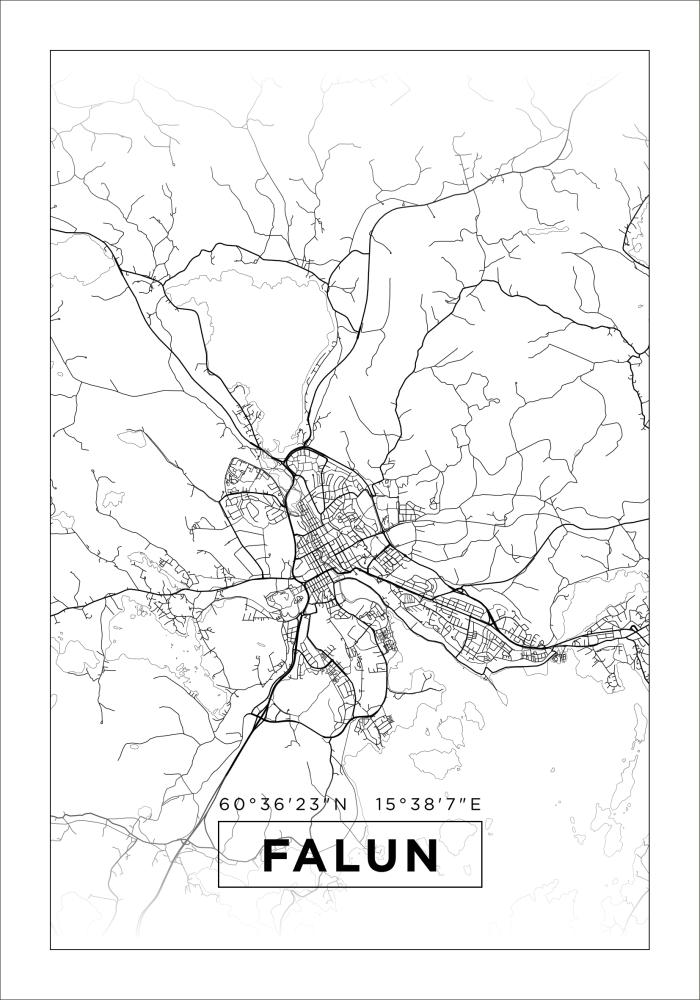 Map - Falun - White