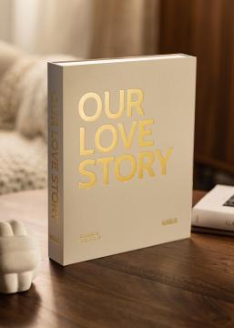 KAILA OUR LOVE STORY Creme - Coffee Table Photo Album (60 Pages Noires)