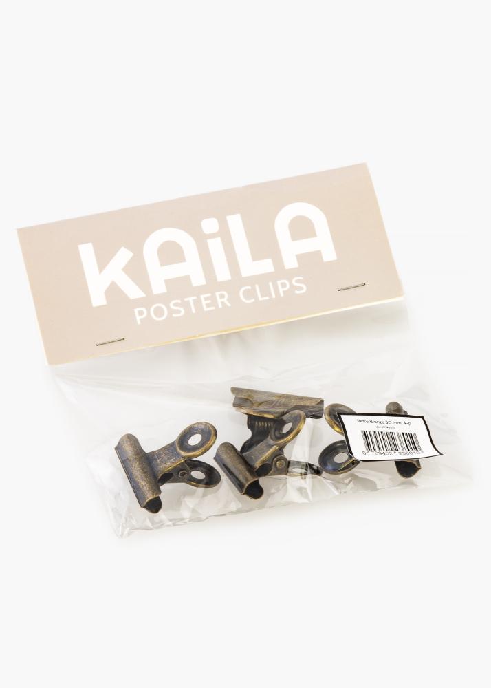 KAILA Poster Clip Retro Bronze 30 mm - 4-p