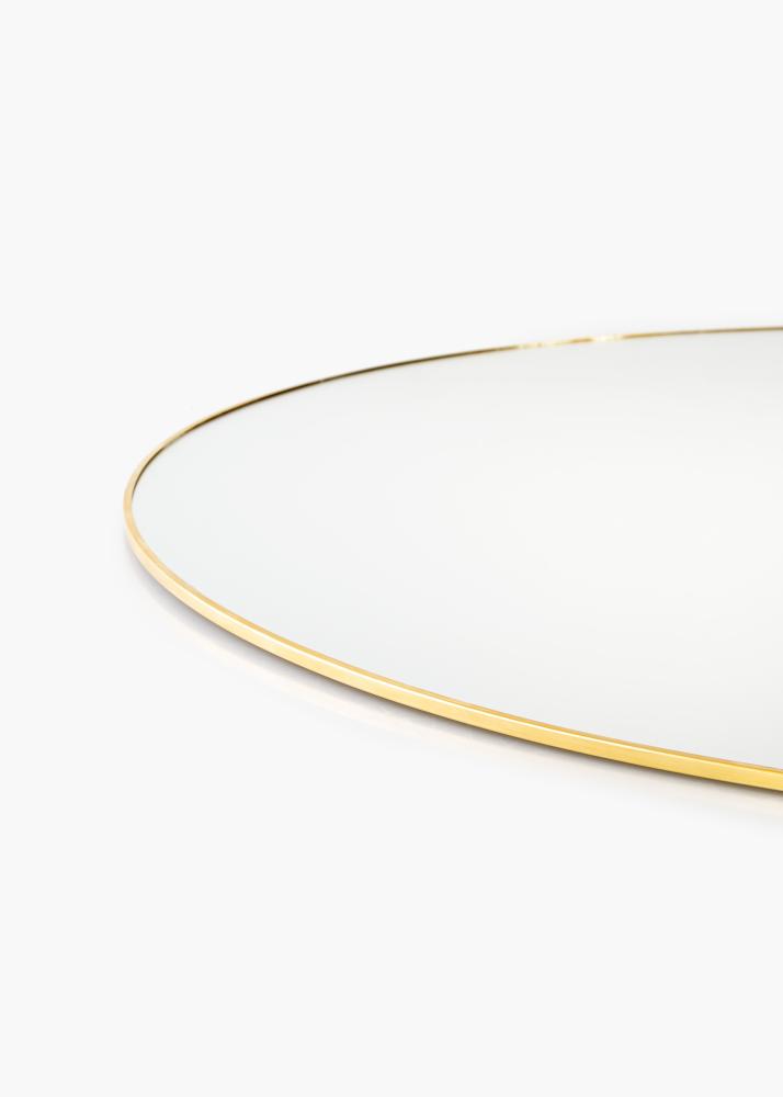 KAILA Round Mirror - Thin Brass diamètre 70 cm