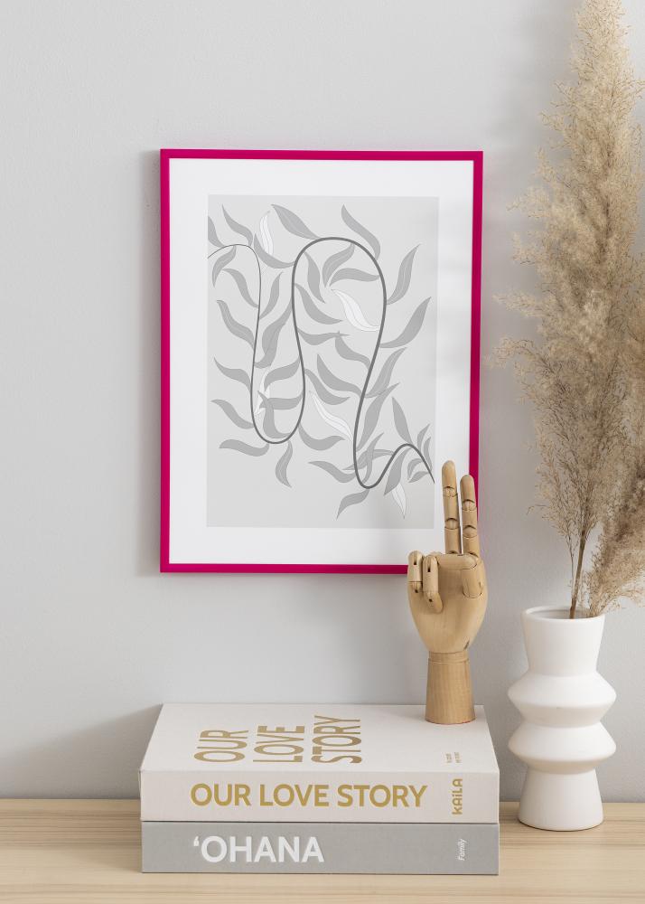 Cadre New Lifestyle Rose sombre 50x70 cm - Passe-partout Blanc 16x24 pouces