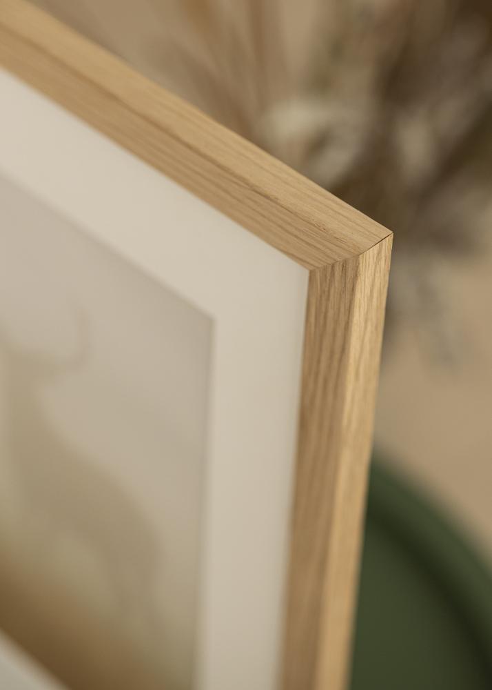 Cadre Oak Wood 40x60 cm - Passe-partout Blanc 25x50 cm