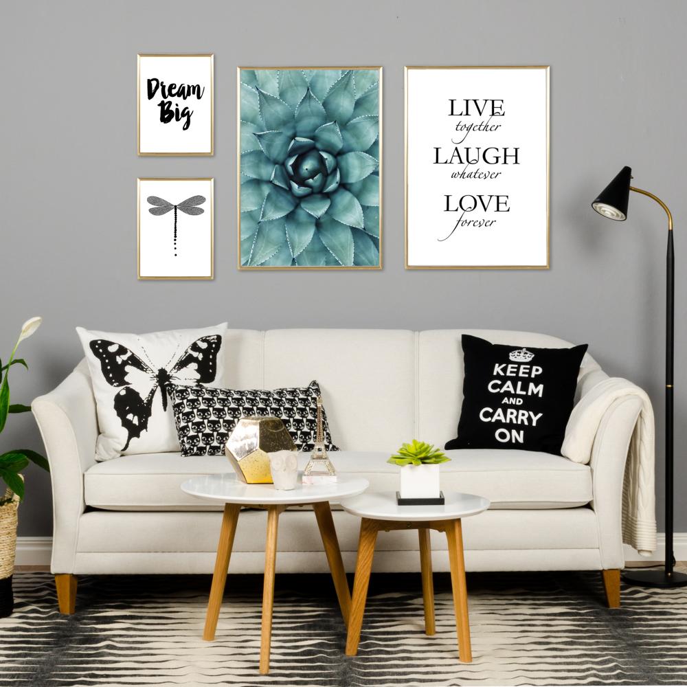 Live, laugh, love - Black Poster