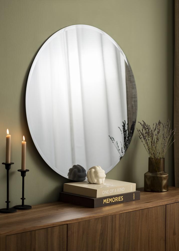 KAILA Miroir rond Dark Smoked Grey Deluxe diamètre 90 cm