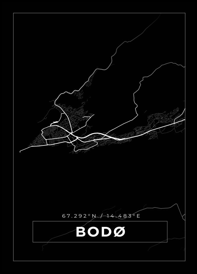 Map - Bodø - Black