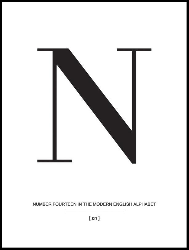 Letter N Poster