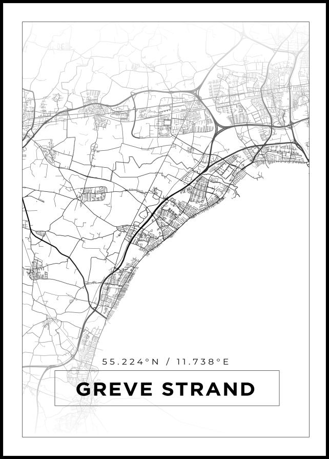 Map - Greve Strand - White