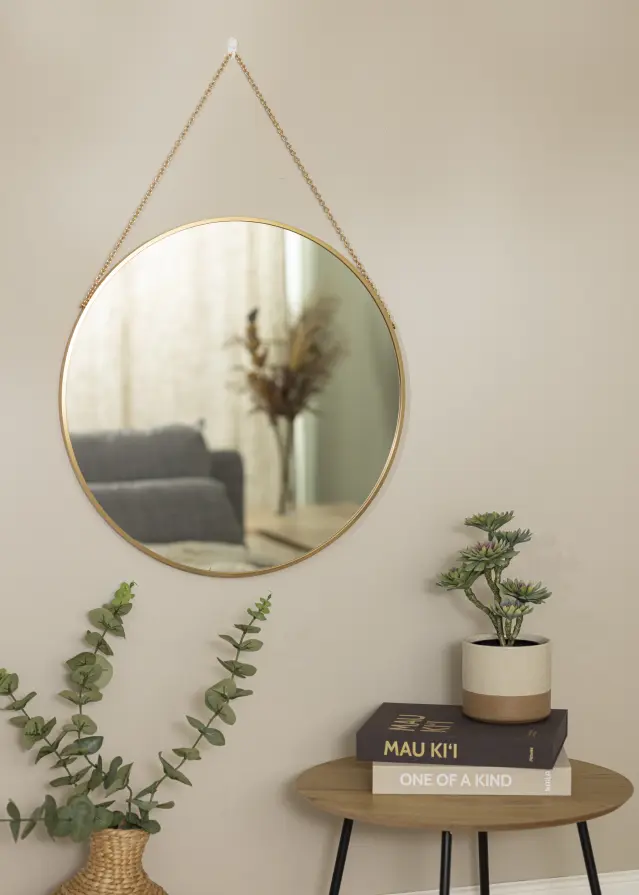 Miroir rond Modern Deep Or 61 cm Ø