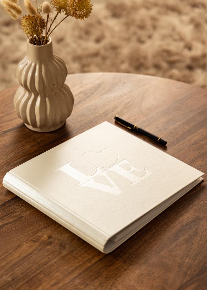 White Love Album photo - 28x26 cm (50 pages blanches / 25 feuilles)