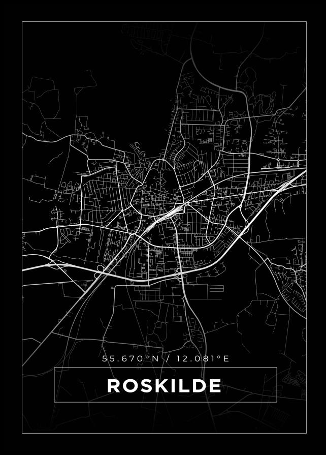 Map - Roskilde - Black