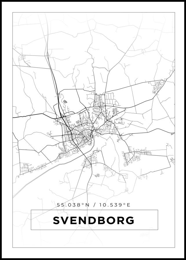 Map - Svendborg - White