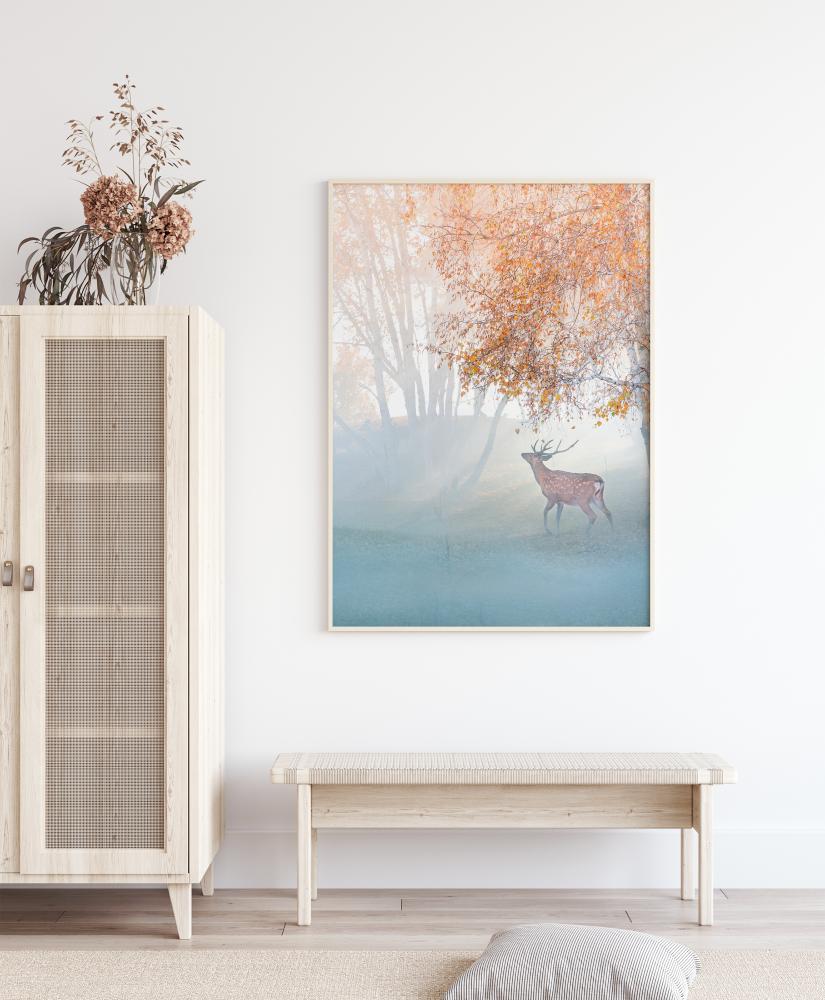 Elk Lost In Mist Poster