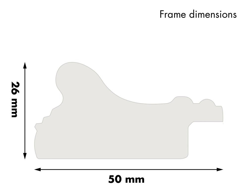 Cadre Rococo Or 50x60 cm - Passe-partout Blanc 16x20 pouces