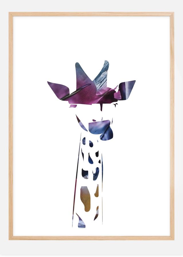 Giraffe night Poster