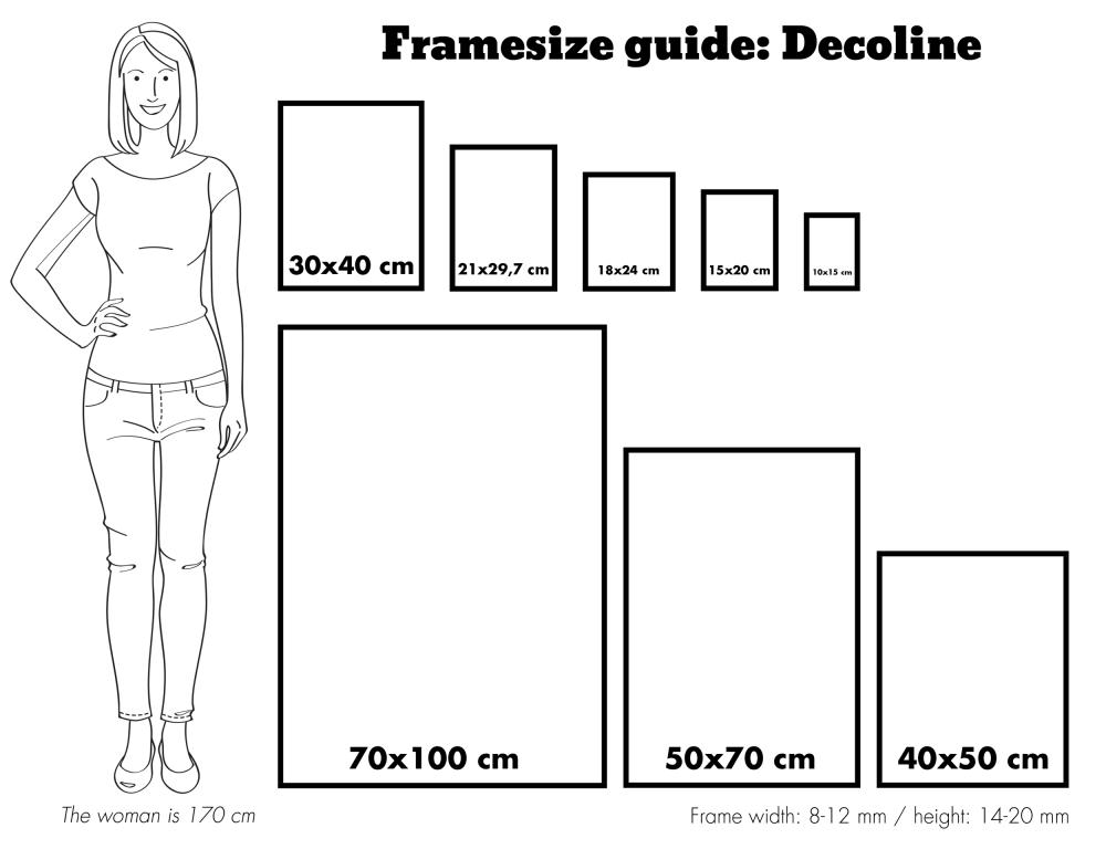 Cadre Decoline Noir 30x91 cm