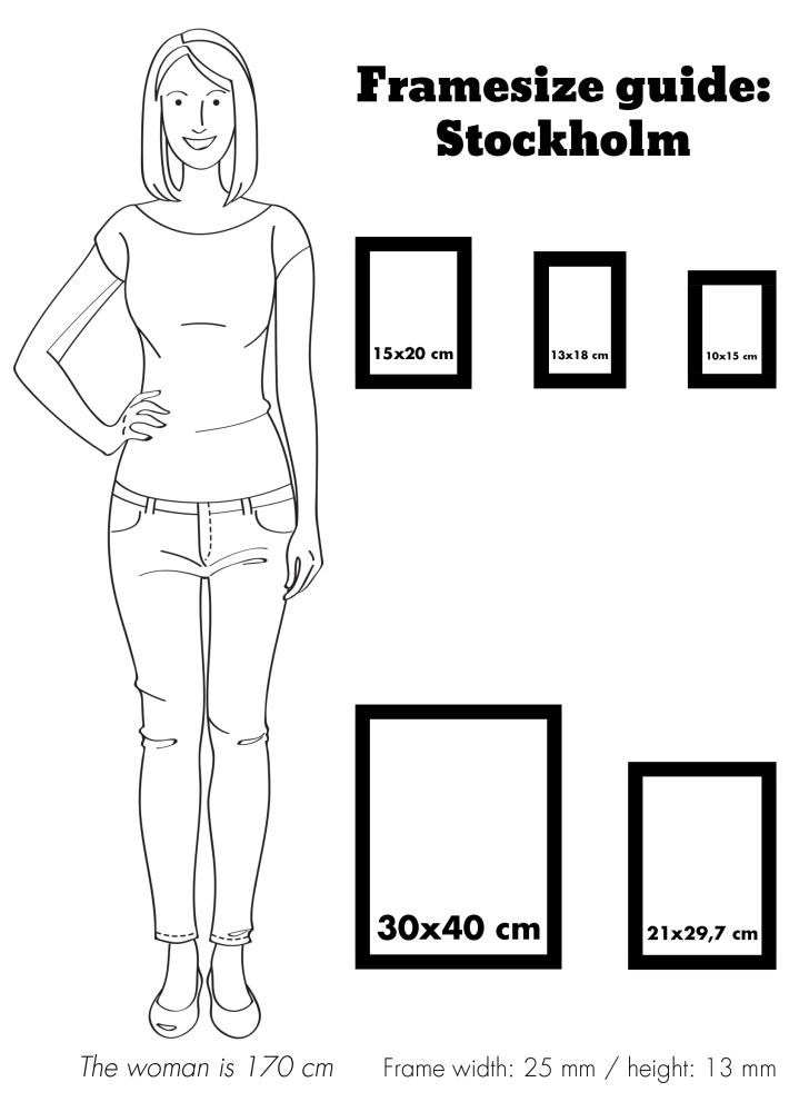 Cadre Stockholm Blanc 30x40 cm