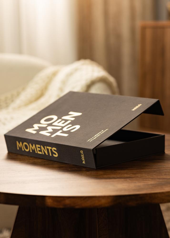 KAILA MOMENTS Black - Coffee Table Photo Album (60 Pages Noires)