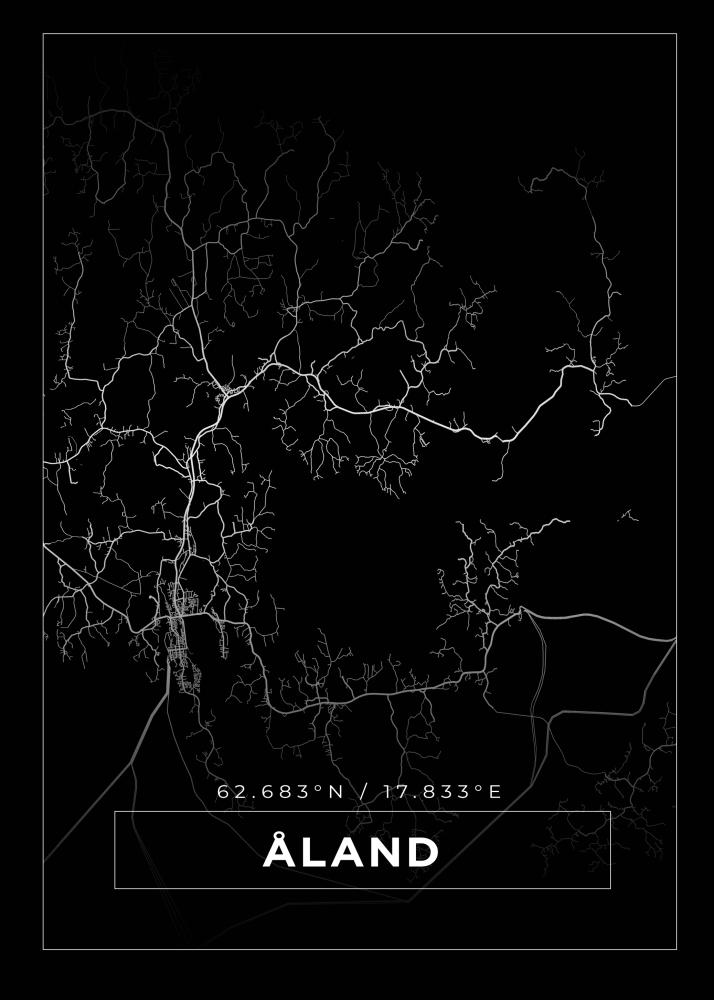 Map - Åland - Black