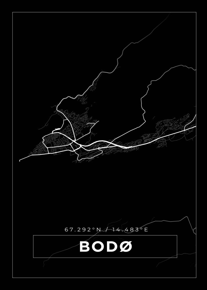 Map - Bodø - Black