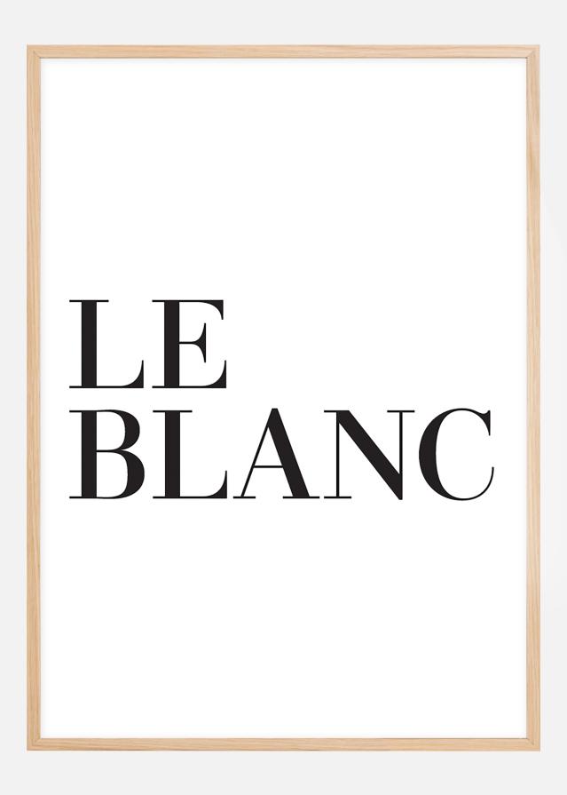 Le blanc Poster