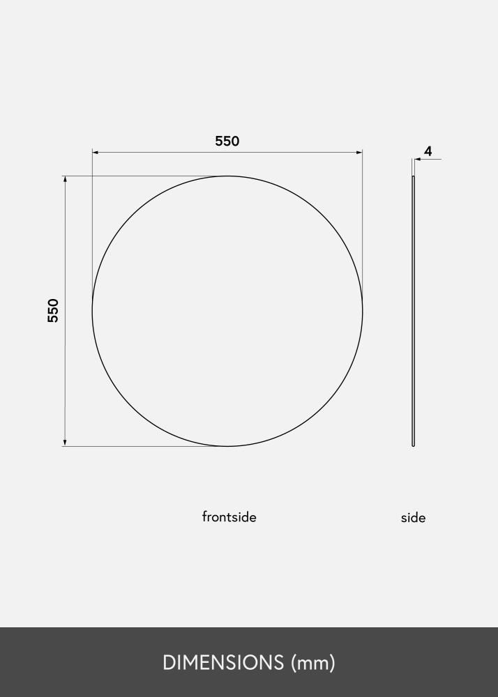 KAILA Miroir rond diamètre 55 cm